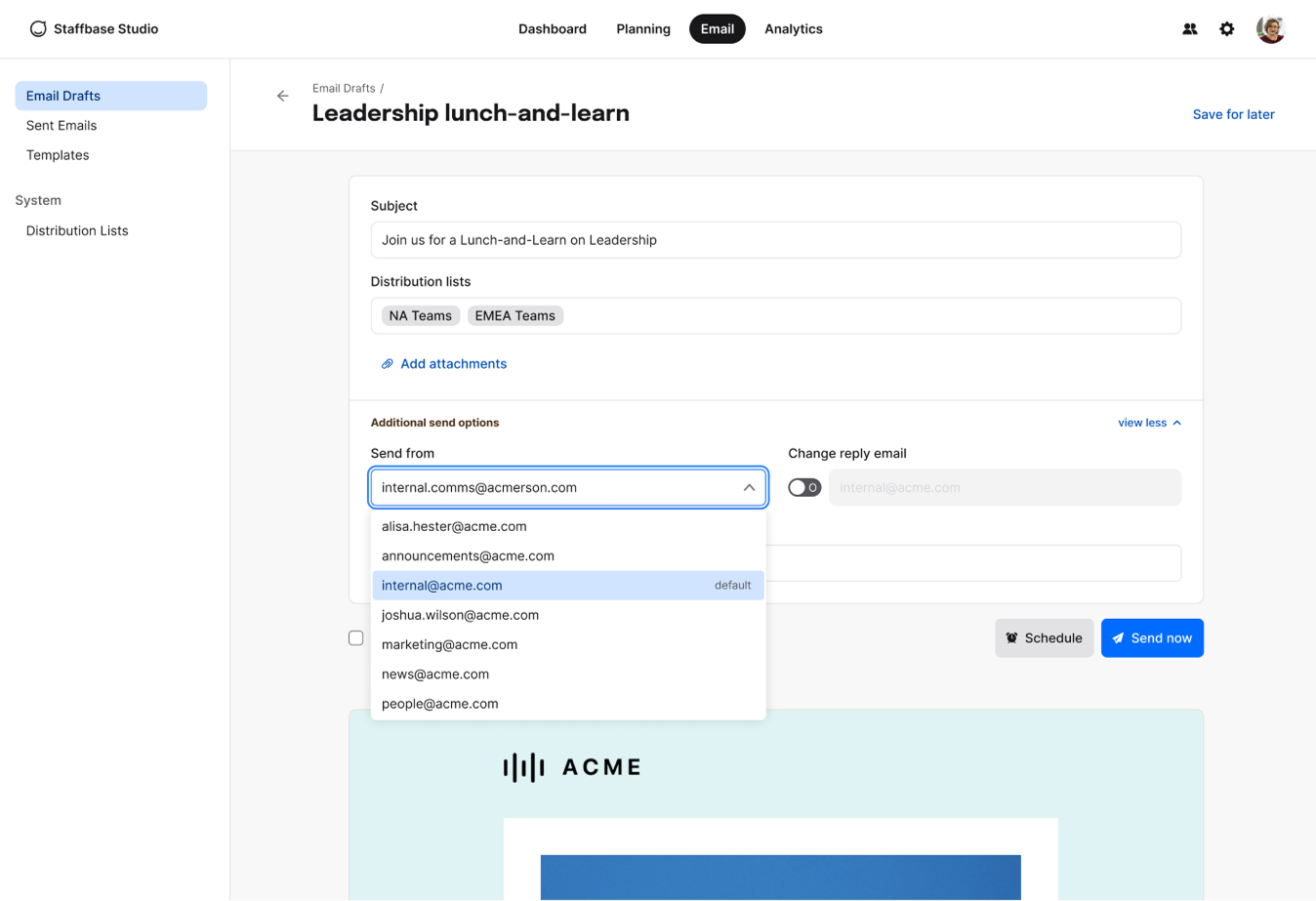 Shared accounts and email alias flow